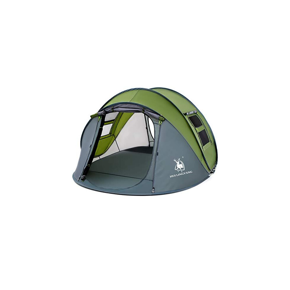 Photos - Tent HUI LINGYANG 4 Person Easy Pop Up ,9.5X6.6X52'',Waterproof, Automatic Setup,2 Doors-Instant Family s for Camping, Hi