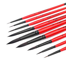 Transon Artist Round Watercolour Paint Brush Synthetic Sable Set 9pcs for Acrylic, Gouache, Oil, Tempera, Enamel and Face Painting