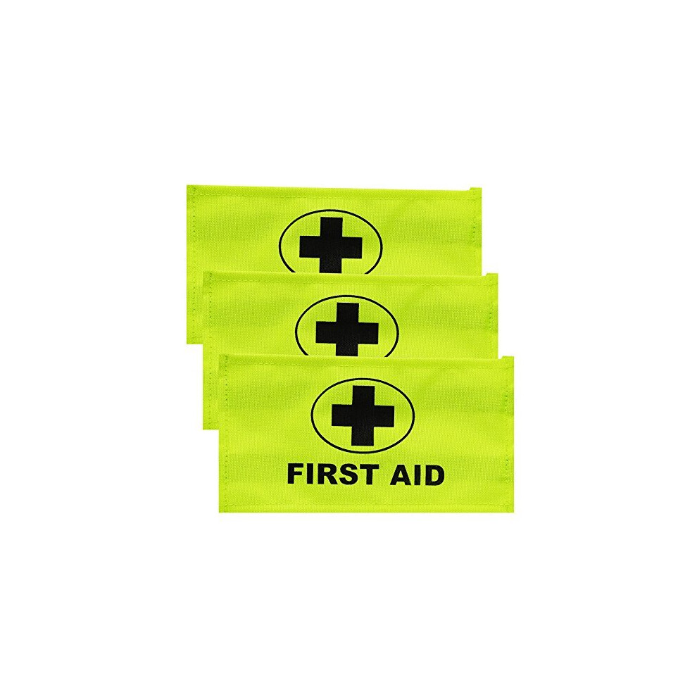 Steroplast Triple Pack First Aider Aid Id Identification Armband Badge Sleeve Yellow