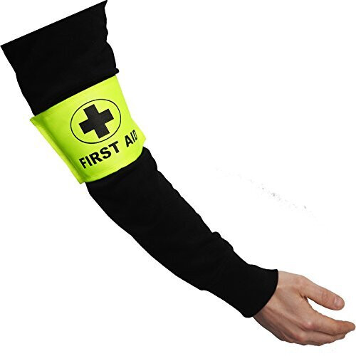 Steroplast Triple Pack Yellow First Aider Aid ID Identification Armband Badge Sleeve 1