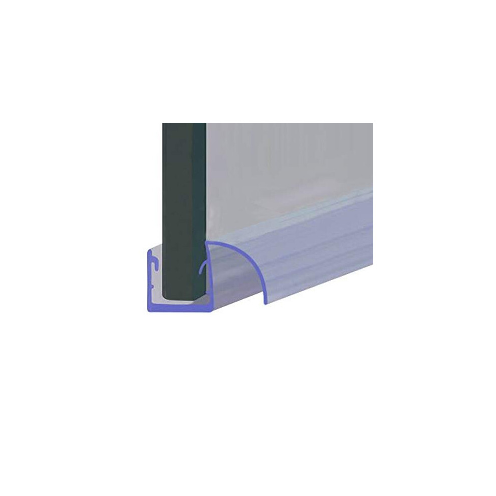 Shower Seal For Screens, Doors Or Panels | Fits 4, 5 Or 6Mm Glass | 15Mm Rigid Arched Deflector Fin For When There Is No Gap | 80Cm, 90Cm, 140Cm 5060578505432