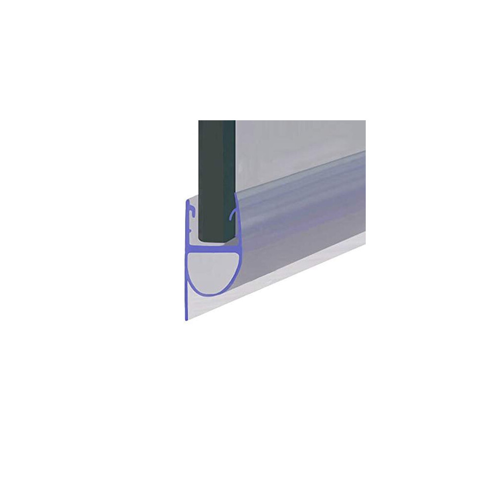 Shower Or Bath Screen Door Seal | Fits 4, 5 Or 6Mm Glass | Round Bubble With Soft Straight Fin, Seals Gaps Of Up To 15Mm | 80Cm, 90Cm, 140Cm Or 2 5060578505043
