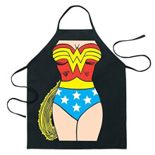 Topways Funny Novelty Cooking Apron, Sexy Kitchen Apron Cooking BBQ Party Adult Chefs Apron For Men Women Funny Gift (Wonder women)