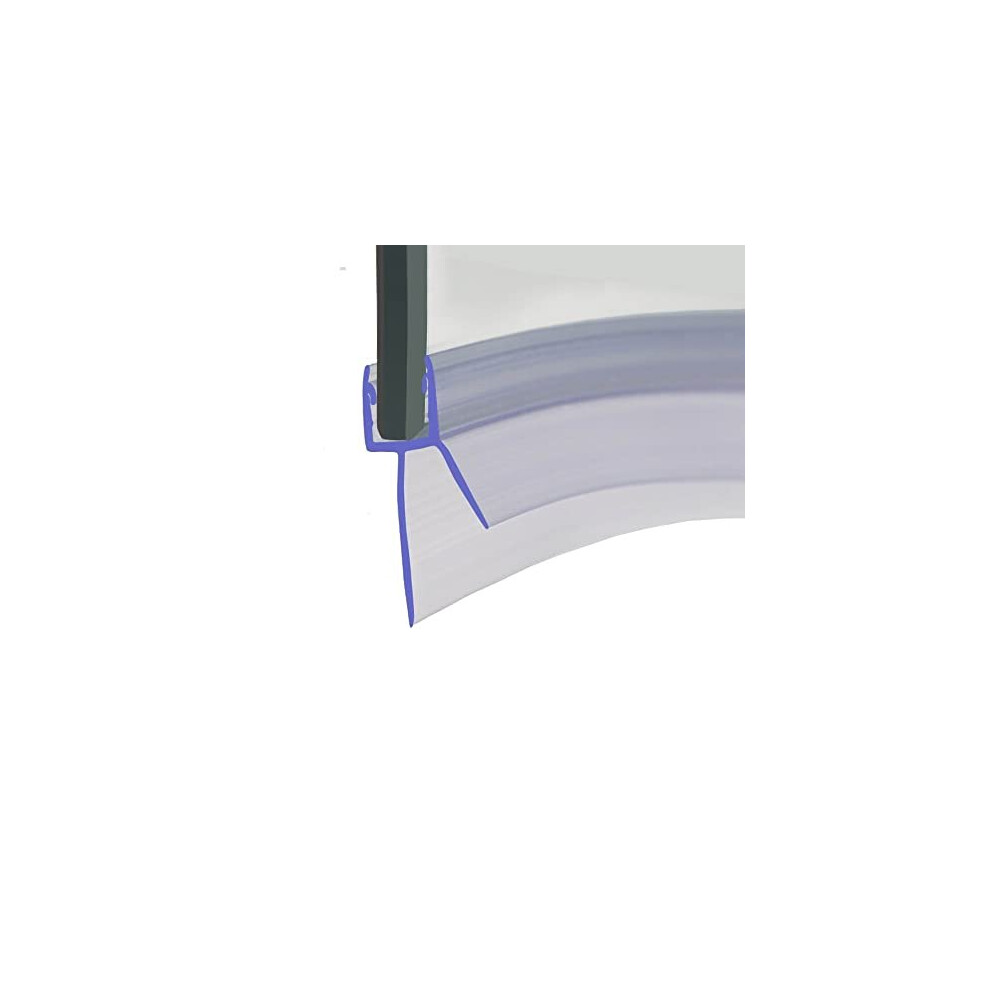 HNNHOME 870mm Pre-Curve Rubber Plastic Bath Shower Screen Seal Strip Perfect For 4-6mm Curved or Straight Glass Door Up to 20mm Gap