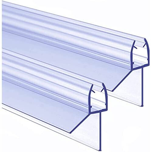 Shower Screen Seal Strip, 2Pcs Plastic Shower Door Seal for 68mm