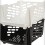 URBN Living (44x33.5x20cm Large, 1 White, 1 Black) Plastic Stackable Home Storage Baskets Rack Bins 1