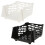 URBN Living (44x33.5x20cm Large, 1 White, 1 Black) Plastic Stackable Home Storage Baskets Rack Bins 2