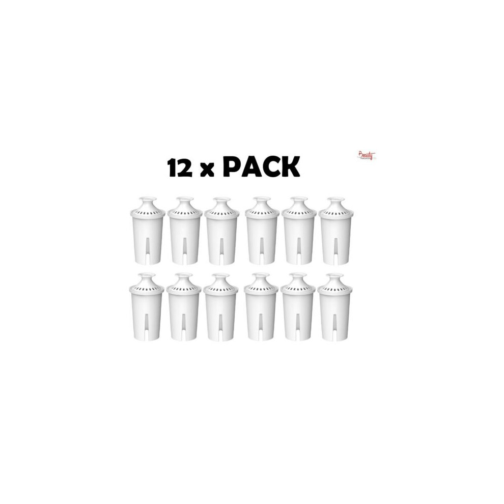 12 x Universal Fits Brita Classic Water Filter Jug Cartridges Replacement Refill