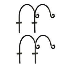 Metal Round Hanging Basket Hooks (30cm) Set of 4
