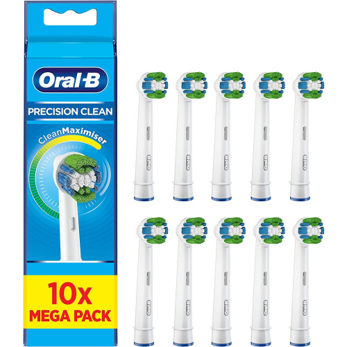 Oral-B Oral-B Precision Clean Replacement Toothbrush Head with CleanMaximiser Technology, Pack of 10, Mailbox Sized Pack