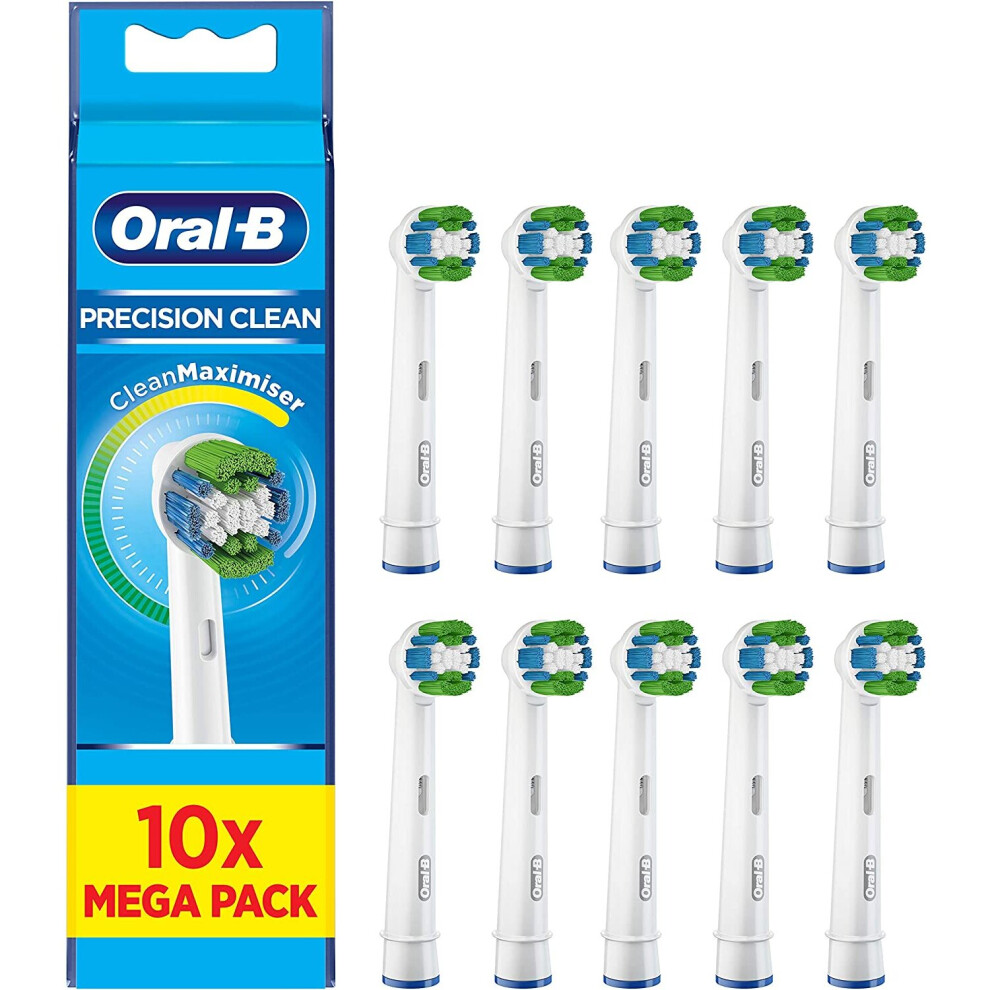 Oral-B Precision Clean Replacement Toothbrush Head with CleanMaximiser Technology, Pack of 10, Mailbox Sized Pack