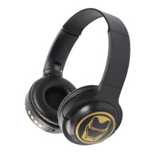 (Iron Man) Marvel Iron Man Spiderman Captain Headset Wireless Bluetooth Headphone with Mic