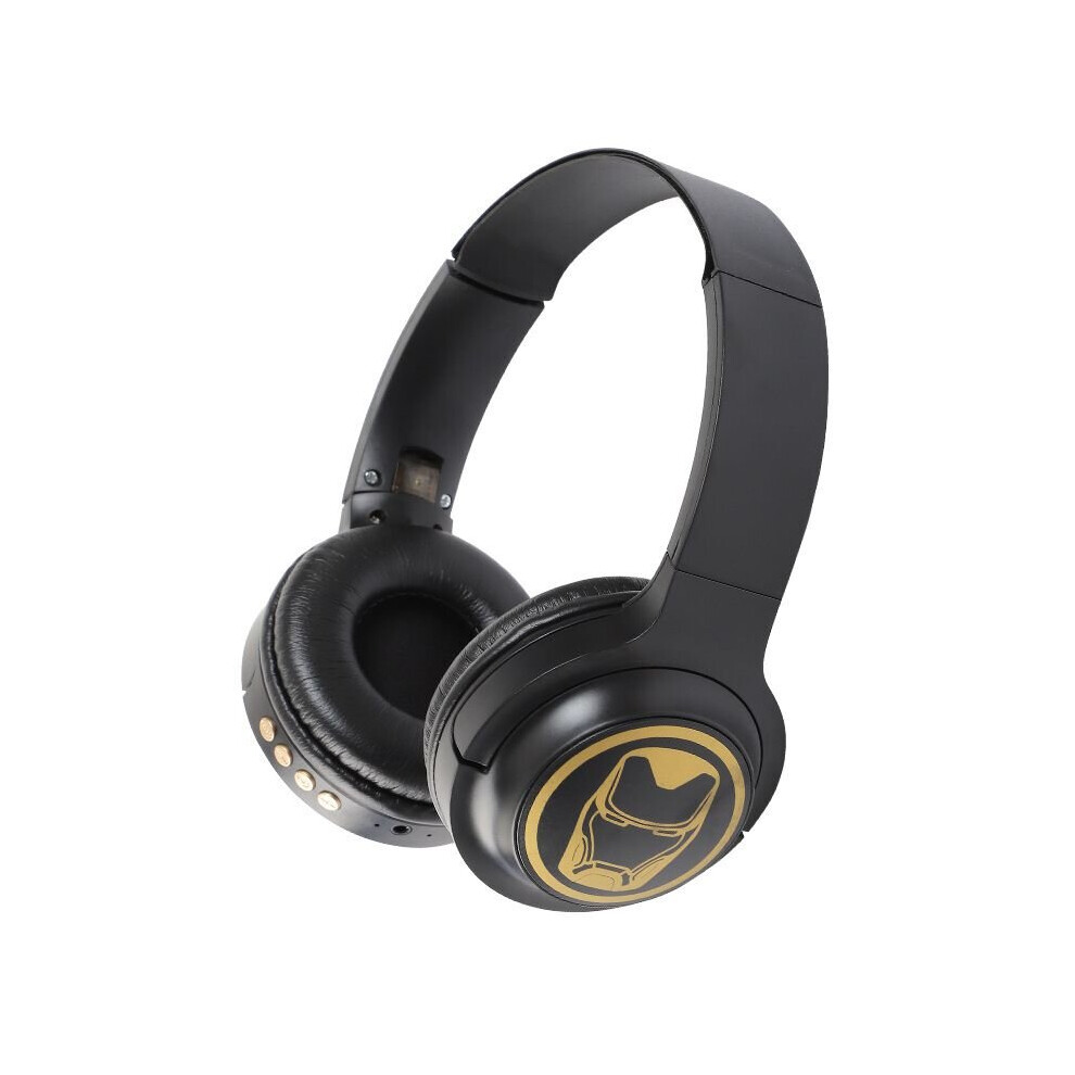 (Iron Man) Marvel Iron Man Spiderman Captain Headset Wireless Bluetooth Headphone with Mic