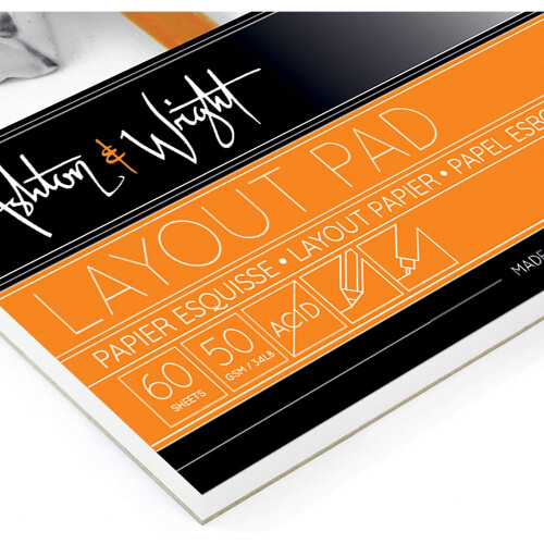 Ashton and Wright - A4 Semi Transparent Layout Pad - 50gsm Paper - 60 Sheets 1