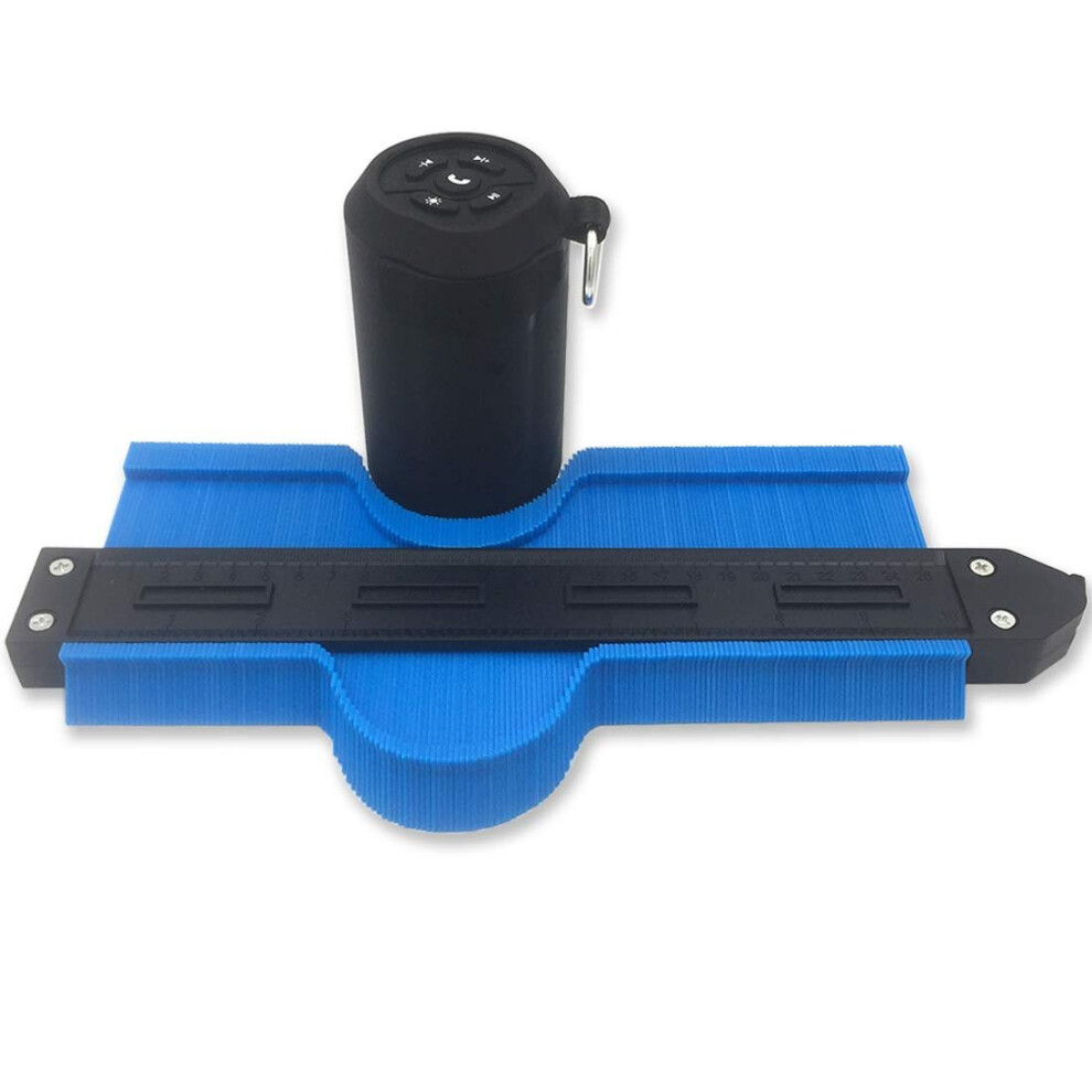 (Blue) Contour Gauge Duplicator With Lock 10 Inch 25Cm Irregular Rulers 763170383846