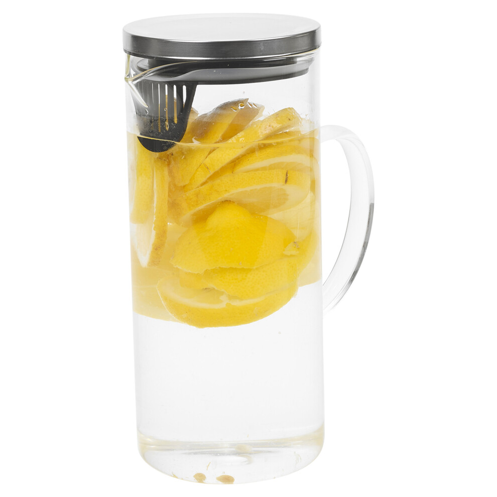 (1.3 Litre) Glass Water Jugs Handle Fruit Filter Juice  Drinks