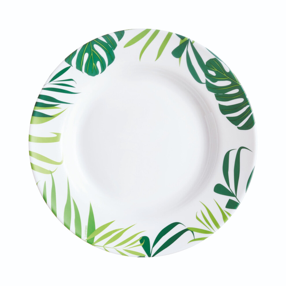 (6 Soup Bowls) Luminarc Jungle Fever 18pc Glass Flower Dinner Set