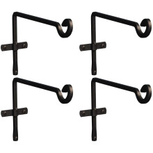 Metal Square Hanging Basket Brackets (29cm) Set of 4