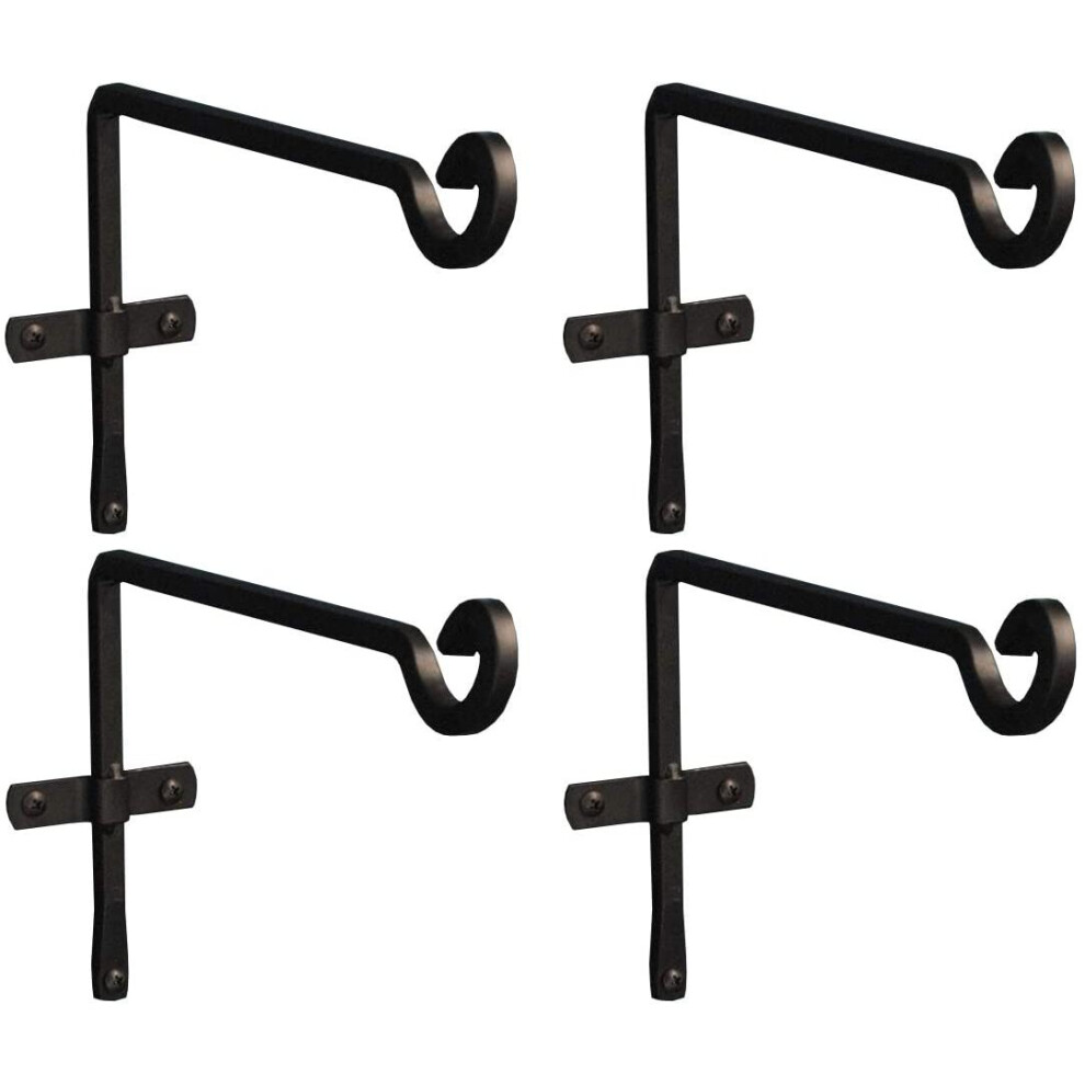 Selections Metal Square Hanging Basket Brackets (29Cm) Set Of 4
