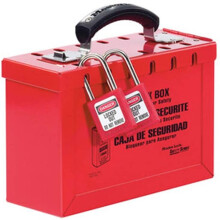 Master Lock 498A Latch Tight Portable Group Lockout Box, Red, One-Size
