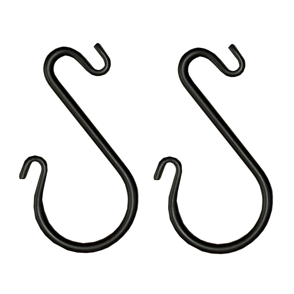 Steel S Hooks for Bird Feeders and Hanging Baskets (Set of 2)