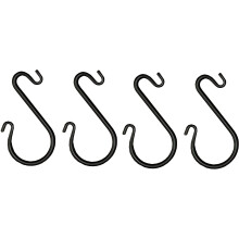 Steel S Hooks for Bird Feeders and Hanging Baskets (Set of 4)