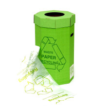 Acorn Green Bin for Recycling Waste Capacity 60 Litres 360x677mm Ref 402565 [Pack 5]
