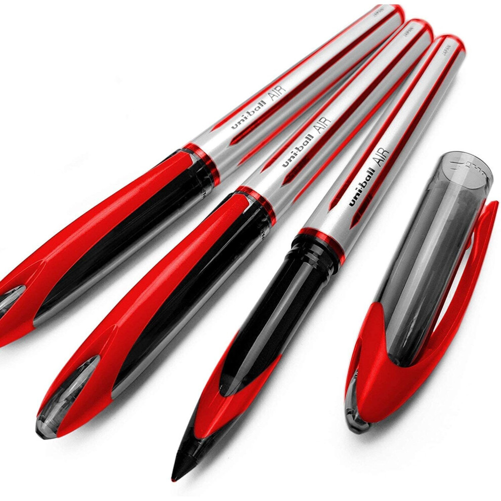 Uni-Ball Air - 0.7Mm Medium Rollerball - 3 Pack - Uba-188-L Red