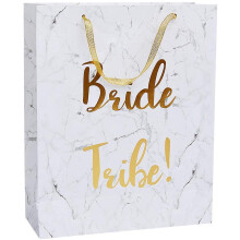 Bride Tribe EVJF marble gift bag 32 x 25 cm