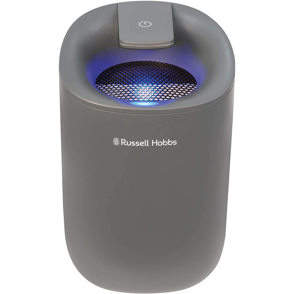 Russell Hobbs RHDH1061G 600ml Grey Dehumidifier with Auto Defrost for Home, Kitchen, Basement, Garage, Caravan, Bathroom, Lightweight, 15m2 Room Size,