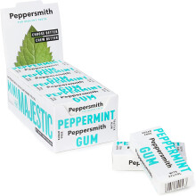 Peppersmith English Peppermint 100% Xylitol-Sweetened Chewing Gum Multipack, Sugar-Free and Good for Teeth — 12 x 15g (120 Pieces)