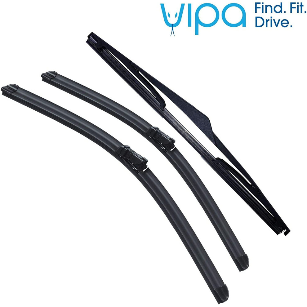 Vipa Wiper Blade Set Fits: Fiat 500 Hatchback Oct 2007 Onwards 5056162286283