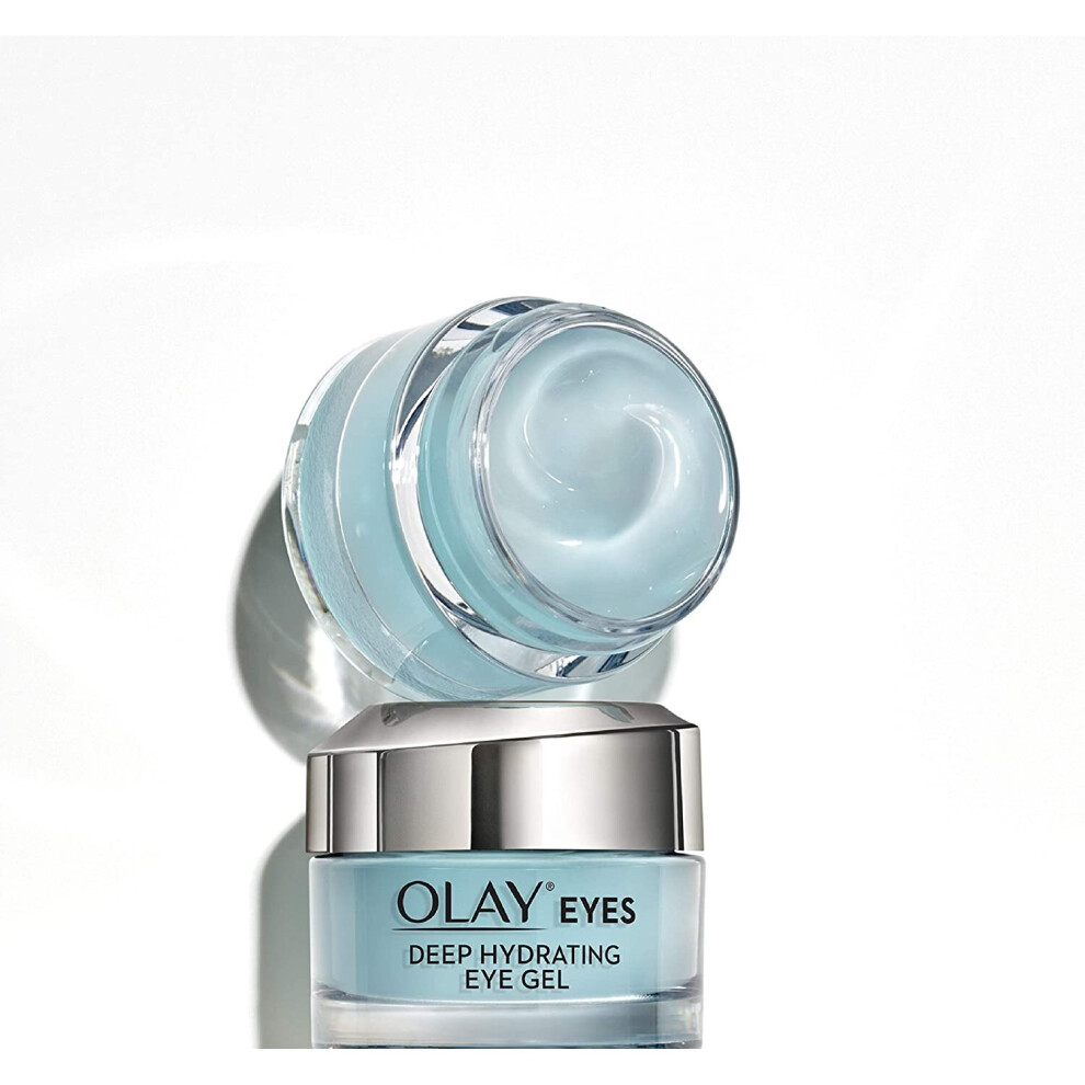 Olay Eyes Deep Hydrating Eye Gel For Tired Dehydrated Skin With Hyaluronic Acid, 15ml