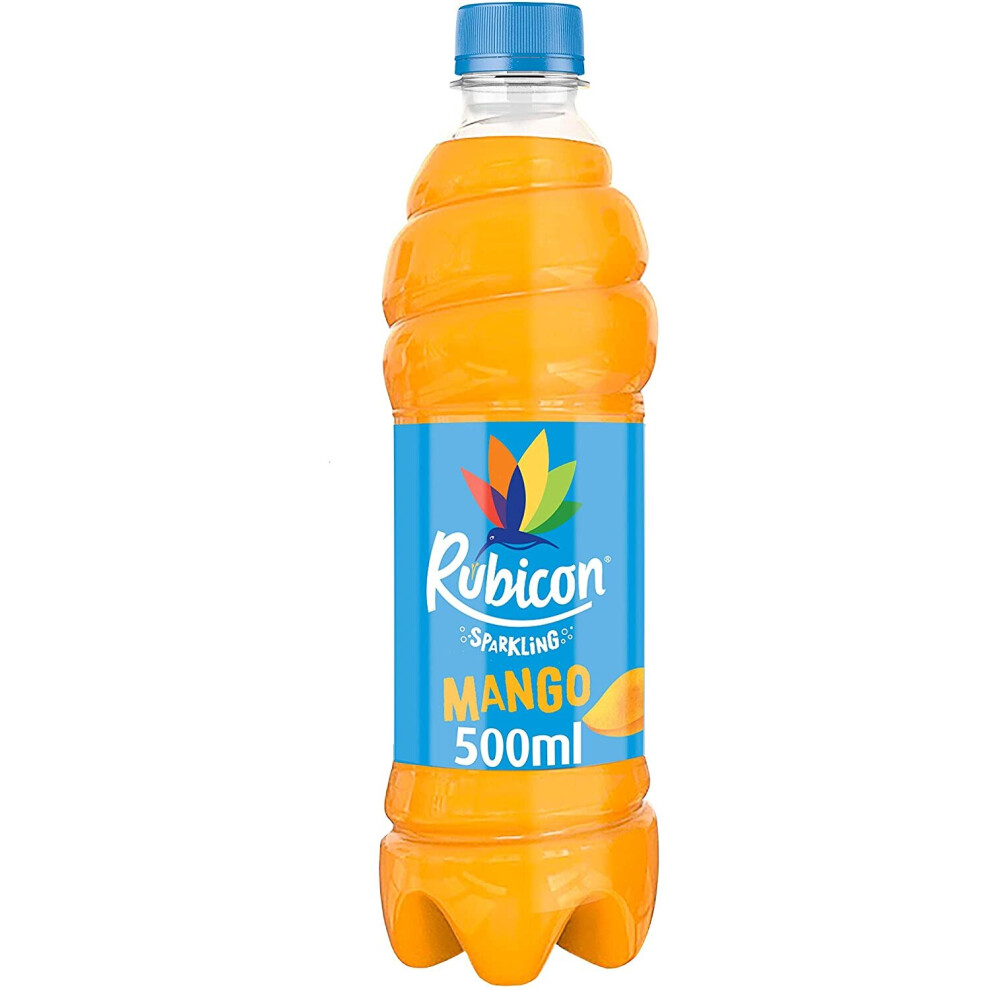 RUBICON Sparkling Mango | 12 x 500ml Bottles | Get Your Tastebuds Tingling with our Rubicon Sparking Range - Packed with Real Fruit Juice | Make the