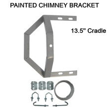 13.5" inch Powder Coated Chimney Mitre Cradle Mounting Bracket & Lashing Kit 2.5''