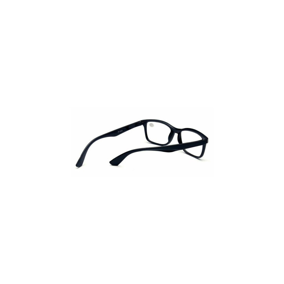 (2.5, BLACK B PC) READING GLASSES 1.0-4.0 Unisex Men Women TR90 PC