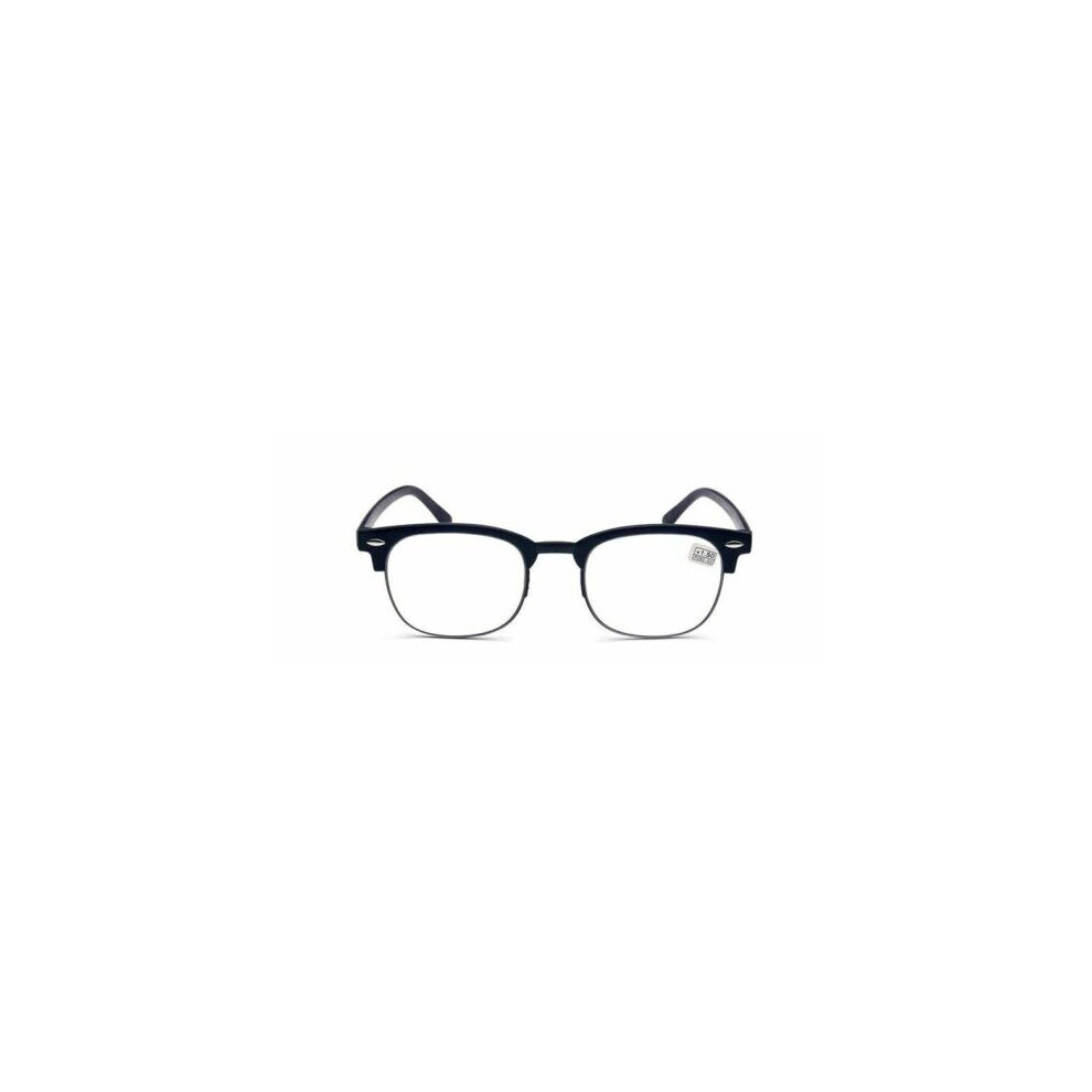 (1.0, BLACK A TR990) READING GLASSES 1.0-4.0 Unisex Men Women TR90 PC