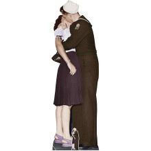 Star Cutouts Ltd World War Star SC1543 Victory Day Couple Colour Lifesize Cardboard Cutout Height 184cm Width 58cm, Multicolour