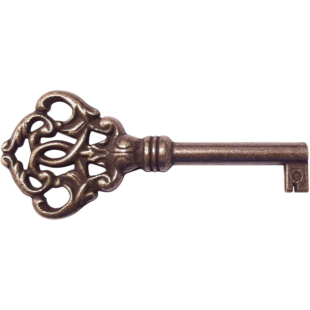 Cyclingcolors 1X Vintage Style Open Barrel Skeleton Key Furniture Cabinet Antique Burnished 3701260886119