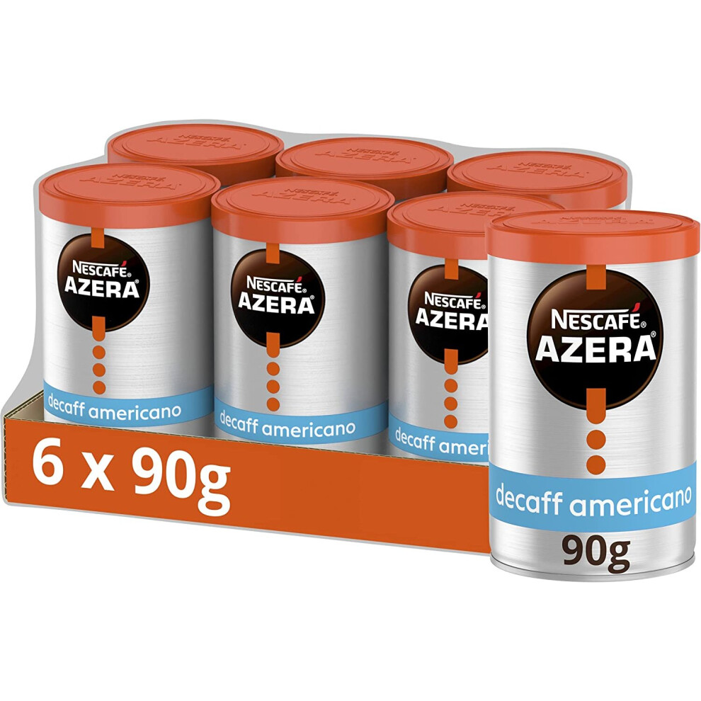Nescafe Azera Americano Decaff Instant Coffee 90G (Pack Of 6)