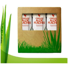 Forever Living Triple pack 3 x 1 Litre Aloe Vera Gel, Blueberry, Apple and Peach Pulp Flavour, 100% Natural Pure Drinking Juice
