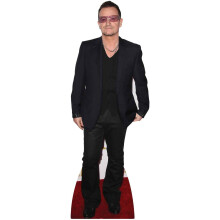 Star Cutouts Ltd CS647 Star Cutouts Life Size Cardboard Cut Out Bono Lead Singer U2 167cm Tall, Multi Colour, 167 x 60 x 167 cm