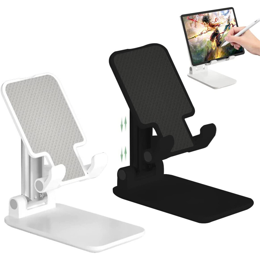 Guador Adjustable Tablet/Mobile Phone Holder, Foldable Height Adjustable Universal Portable Desktop Tablet Holder Adjustable... 747781670335