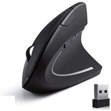 ISMMIK Rato sem fios 2.4G Rato vertical Rato ergonómico Rato ótico, 800/1200 /1600 DPI, 5 botões para computador portátil, secretária, PC,...