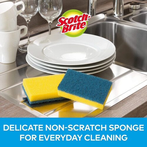 Scotch-Brite Delicate Non-Scratch Scrub Sponge, 12 pieces in pack 1