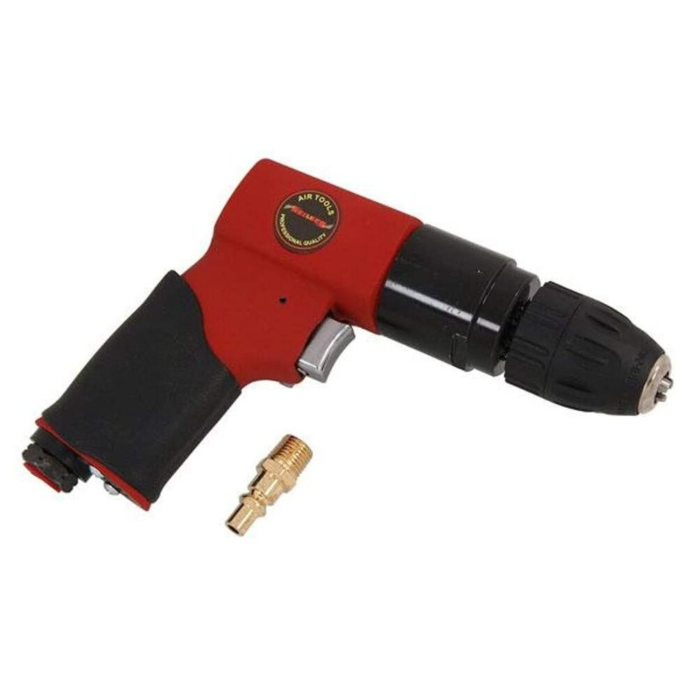 neilsen CT1086 3/8-Inch Keyless Reversible Air Drill, Red, 3/8_Inch