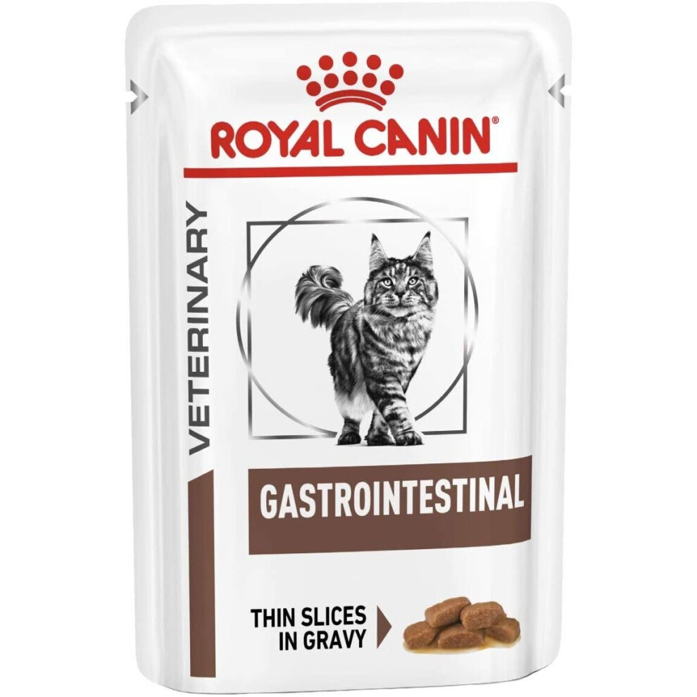 Royal Canin Veterinary Diet Cat - Gastro Intestinal Wet Cat Food Pouch 12 x 85g