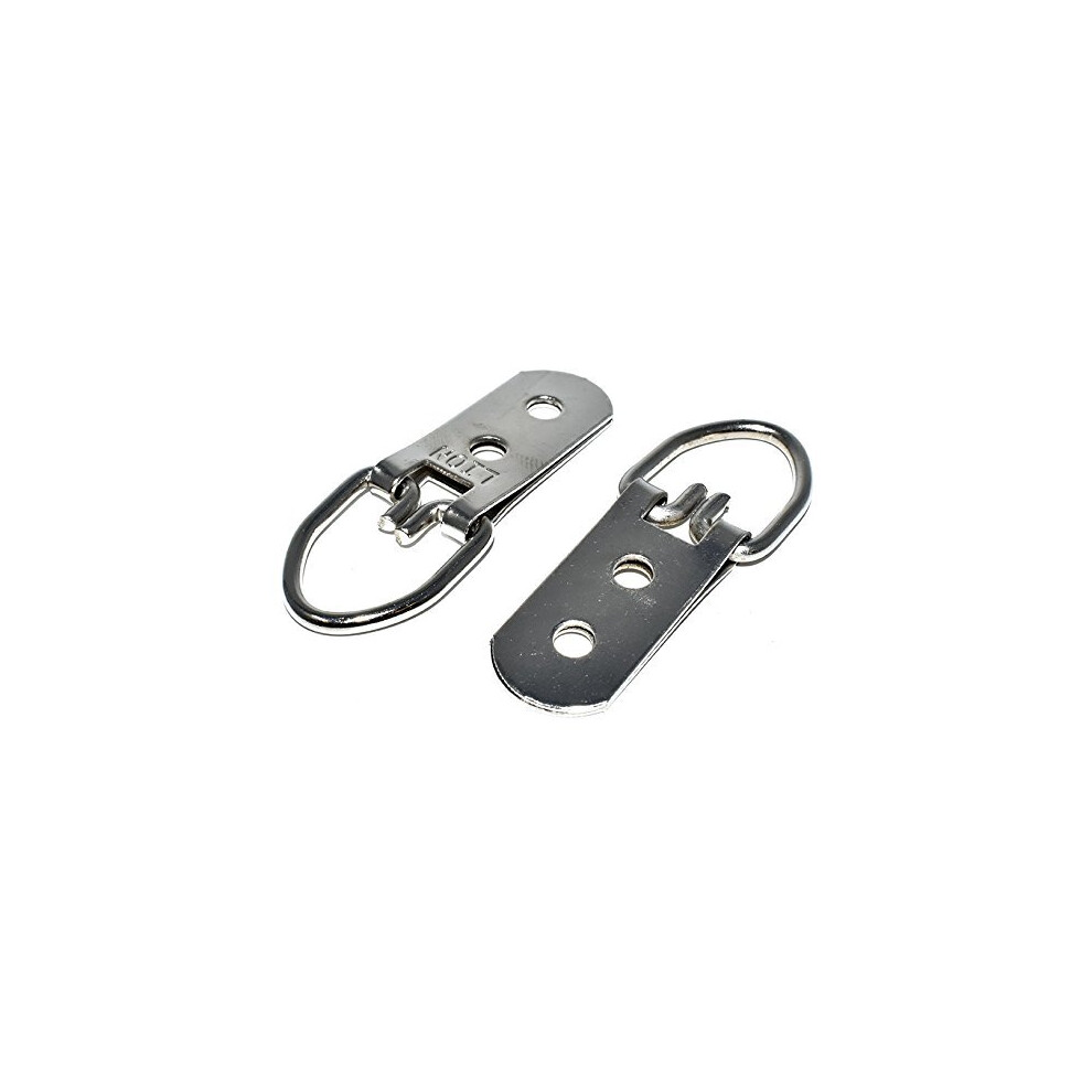Pack Of 10 X Nickel Plated 58Mm Heavy Duty D Rings 5057708169091