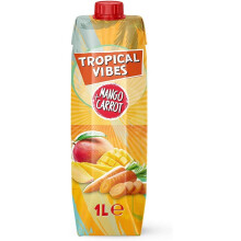 Tropical Vibes Mango Carrot Tetra Pack 1 L, Pack of 6