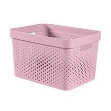 CURVER | Infinity Tray 17L, Pink, 35.5 x 26.2 x 21.8 cm, Recycled Plastic
